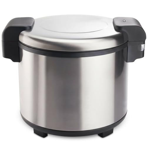 Winco 100 Cups Silver Commercial-Grade Electric Rice Warmer