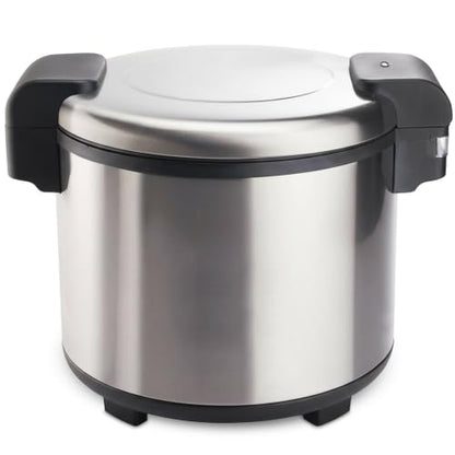 Winco 100 Cups Silver Commercial-Grade Electric Rice Warmer