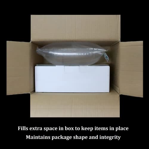 100 Pack 5.9"x11.8" Clear Plastic Inflatable Air Pillows Air Cushions Buffer Bags Void Fill Cushioning for Shipping and Packaging with Hand Pump - size: 100PACK (5.9"×11.8"）
