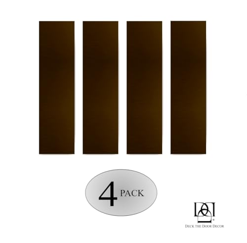 Deck the Door Decor | Door Push Plate - Screw Mount - Multiple Sizes & Finishes (Oil Rubbed Bronze, 3 x 12)(Pack of 4) - color: Oil Rubbed Bronze, size: 3 x 12" ( 4 Pack)