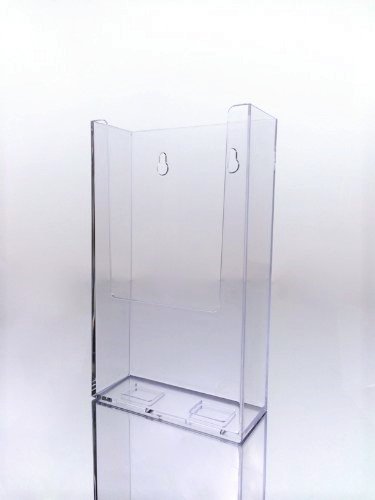 Dazzling Displays Clear Acrylic 4 x 9 Wall-Mount Brochure Display Stand - Durable Acrylic Brochure Holder for Offices, Retail Stores, and Trade Shows