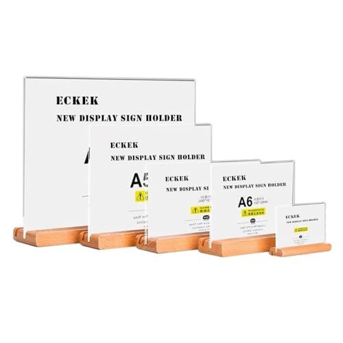 Acrylic Sign Holder (Horizontal A6 148×105mm/5.83×4.13 inches)