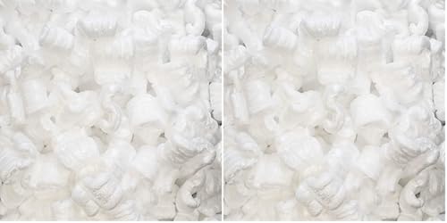 Magicwater Supply - .25 Cu Ft - White Packing Peanuts - Anti-Static S Shaped Cushion for Shipping, Void Filling & Storage - Protect Your Goods (Pack of 2) - size: 1/4 Cu Ft (Pack of 2)