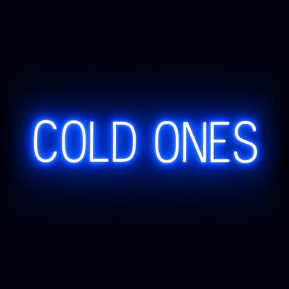 SpellBrite LED Neon COLD ONES Sign for Business - Blue, 34" x 6" - color: Blue, size: COLD ONES (34"x6.3")