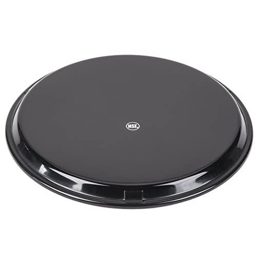TrueCraftware- 11" Round Non-Slip Serving Trays Black Set of 2- Restaurant Serving Tray Rubber Lined Serving Tray Serving Coffee Appetizer Breakfast Perfect for Kitchen Café Hotel and Restaurants - color: Set of 2, size: 11 Inch