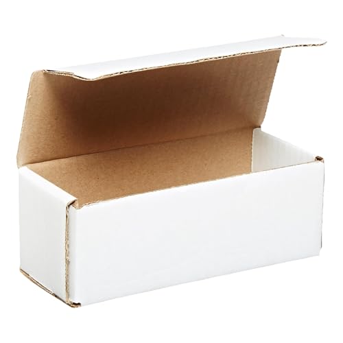 BOX USA White Mailer Boxes 6.5x2.75x2.5 for Shipping, 50-Pack - size: 6 1/2x2 3/4x2 1/2" 50-Pack White