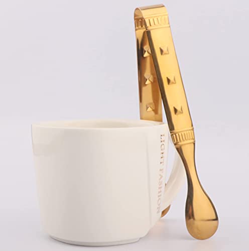 6-Pieces 6 Inch Gold Mini Tongs for Appetizers, Gold Serving Utensils for Serving Appetizers, Ice, Sugar - color: Gold