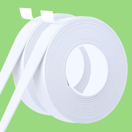 Single-Sided Foam Tape EVA White,2Pack x 1.18in x 16.4FT - color: White, size: 2Pack, Each 1.18 Inch x 16.4 FT