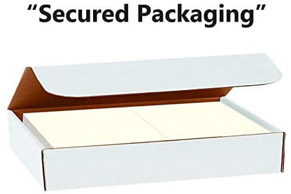 Hamilco Cream 80lb Cover Heavy 3.5x11 Tent Place Cards for Wedding (100PK) - size: Size 3 1/2" x 11" - Cream