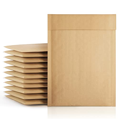 METRONIC Kraft Bubble Mailers 6x10" Padded Envelopes Brown 50 Pack Seal