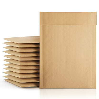 METRONIC Kraft Bubble Mailers 6x10" Padded Envelopes Brown 50 Pack Seal