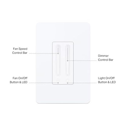 Kasa Smart Ceiling Fan Control & Dimmer Switch, KS240, Single Pole