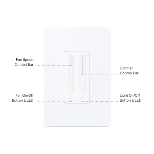 Kasa Smart Ceiling Fan Control & Dimmer Switch, KS240, Single Pole