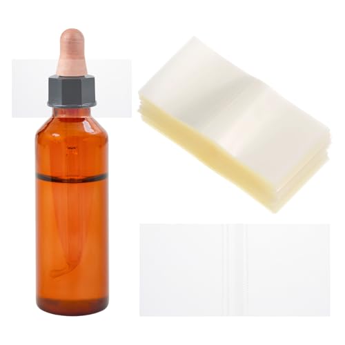 PATIKIL Shrink Wrap Bands 3.5"x1.2"/89x30mm 300pcs PVC Clear Bottle Seals - size: 3.5 x 1.2 Inch