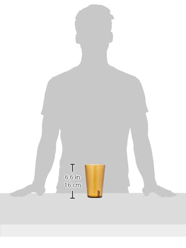 GET 32 oz Amber Plastic Tumbler (Set of 4) - color: Amber, size: 32 Ounces, style: 32 ounces (Wide)