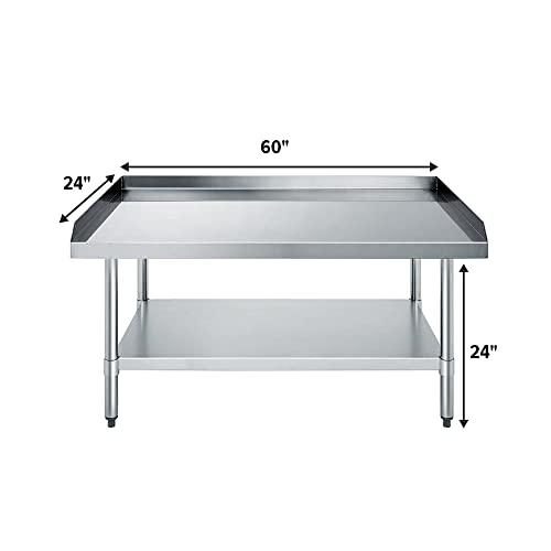 60" x 24" Stainless Steel Equipment Stand, 24" Tall - size: 60"x24"