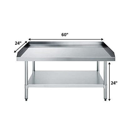 60" x 24" Stainless Steel Equipment Stand, 24" Tall - size: 60"x24"