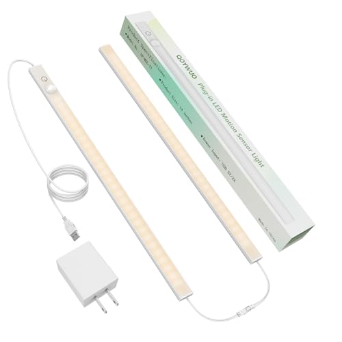 USB Plug-in Motion Sensor Light, ON/Night/Day Modes, Bright&Dimmable - color: Warm White, size: 2-Bar