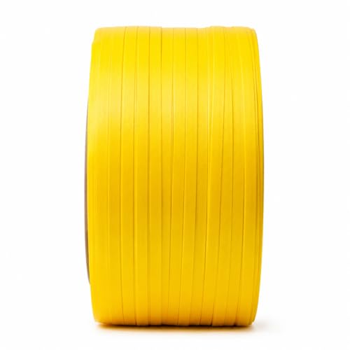 Poly Strap, Polypropylene Strapping, 3200' Length, 1/2" Width, 0.020" Thickness, 400 lbs. Break Strength (Yellow)