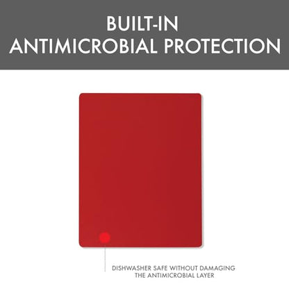 Dexas NSF Certified Polysafe Pastry Board, 16 x 20 inches, Reversible Kitchen Cutting Board, Red - color: Red, size: 20"L x 16"W