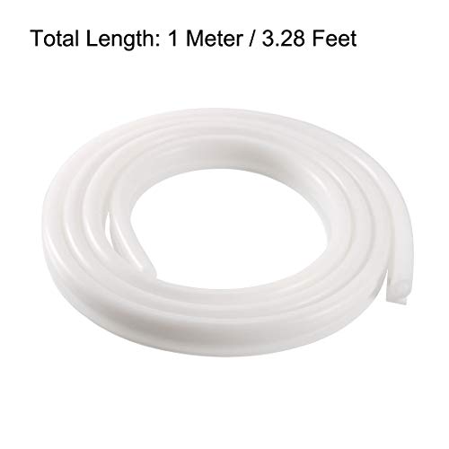 T-Slot Mount Window Weatherstrip Seal 7mm Bulb Bubble for 6mm Slot 1 Meter Long White