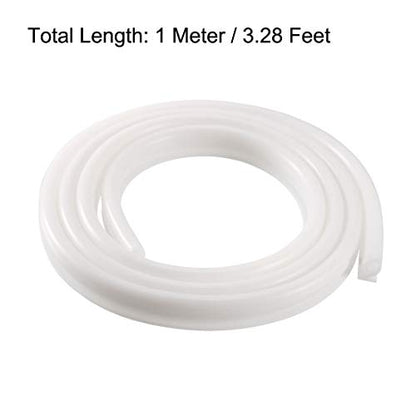 T-Slot Mount Window Weatherstrip Seal 7mm Bulb Bubble for 6mm Slot 1 Meter Long White