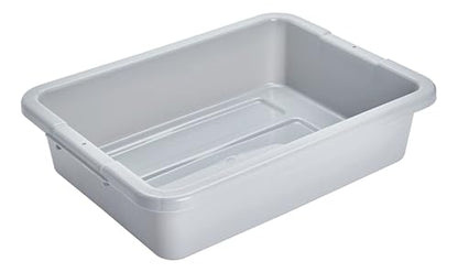 Rubbermaid Commercial Products Standard Bus/Utility Box, 4.6-Gallon, Gray - color: Gray, size: 4.6 Gallon, style: Undivided