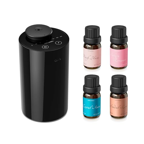 Airversa AN6 Waterless Essential Oil Diffuser Starter Kit, Black - color: Black4