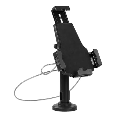 Mount-It! Universal Tablet Stand, Cable Lock & Wall Mount, 7.9-11in, Black - size: Counter - Bolt-on Base
