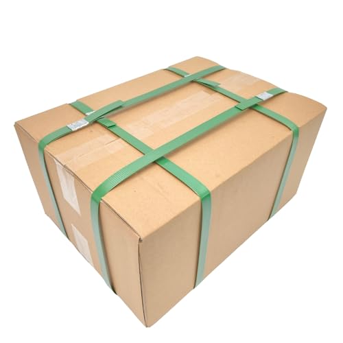 Polyester PET Strapping Roll 5/8" x 0.035" x 4000' – Heavy Duty Green Packaging Banding Strap, 1400 lbs Break Strength, UV & Water Resistant, Lightweight Poly Strapping Coil with 16" x 6" Core - size: 4000 FT Roll