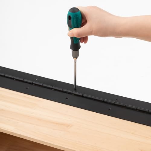 Zonon 4 Pack Heavy Duty Piano Hinge 36'' x 3 '' Width 0.060'' Thick, Black - color: Black, size: 36''