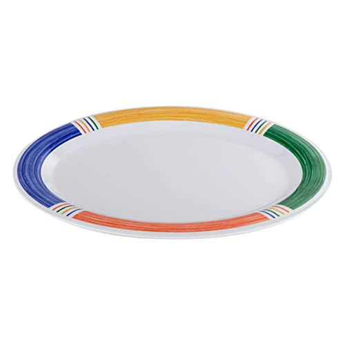G.E.T. OP-120-AV Melamine Oval Serving Platter / Dinner Plate, 12" x 9", Diamond Barcelona (Set of 12) - color: Diamond Barcelona, size: 12" x 9"