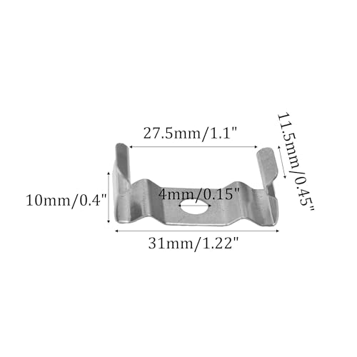 30PCS T8 Light Mounting Clips, Tube Fixture Brackets with Hardware for LED Shop Light and Integrated Tube Installation - size: T8