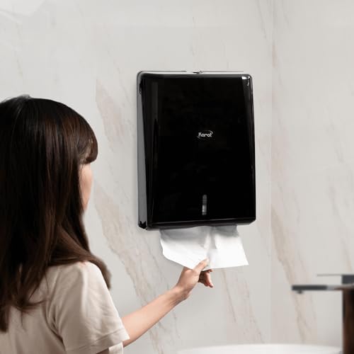 Karat Black Wall-Mount Multifold Paper Towel Dispenser, 1 Unit