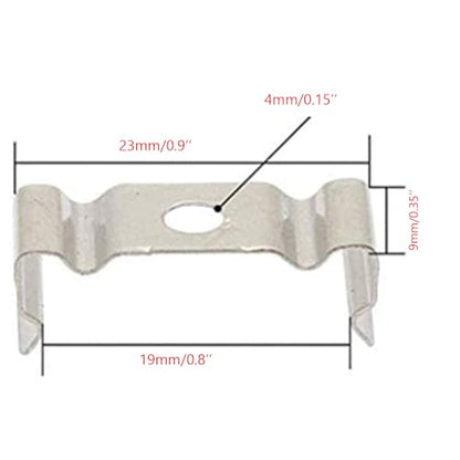T5 LED Light Bulbs 20pcs Clips Holder Bracketr for Lamp Socket Shop Light Fixture, Led Ceiling Lamp (23mm/0.9inch,Suitable for T5 Lamps) - size: 23mm