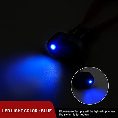 Nilight 5PCS 12V 30A Blue LED Rocker Switch 3Pin SPST Oval 12mm Hole