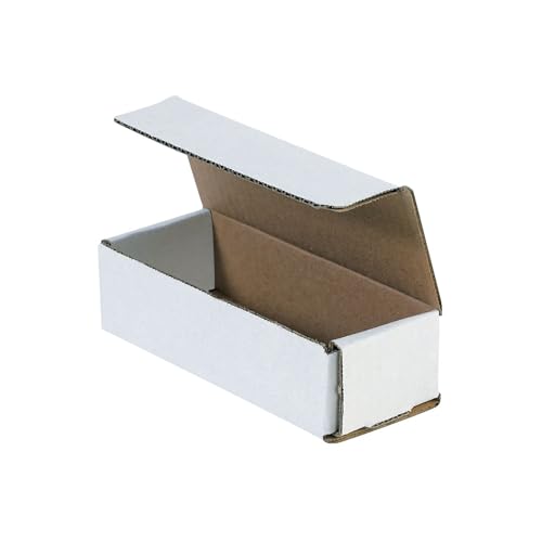 BOX USA Mailer Boxes Medium 14"L x 3"W x 3"H 50-Pack - Corrugated Cardboard Box for Shipping, Moving, Mailing, Packing, Packaging and Storage - size: 14x3x3" 50-Pack White