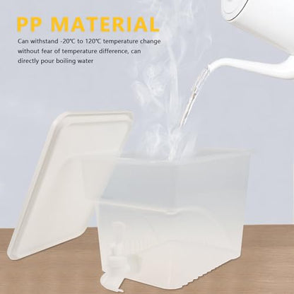 BEWBBAT 4 Pack 1.3 Gallon Drink Dispenser with Spigot for Fridge, Leakproof Plastic Water Container Fridge Beverage Dispenser Ice Juice Dispenser with Spigot for Home Party Restaurant Bar Buffet