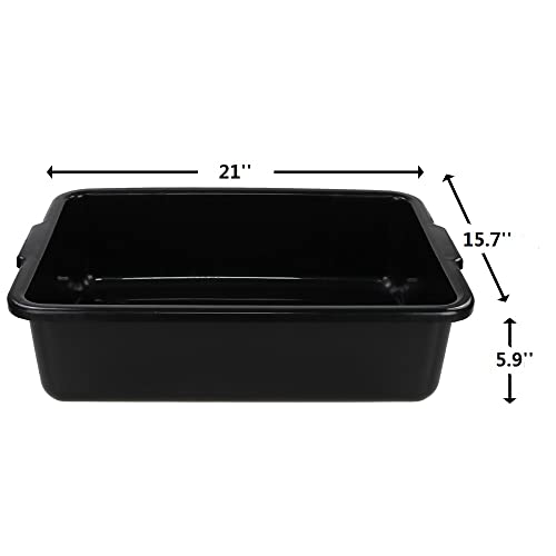 24 Liters Commercial Bus Tubs, Large Plastic Dish Bin Set of 4 - size: 24 L