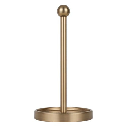 Ivilon Countertop Paper Towel Holder - Modern Sleek Ball Minimalist Design - Color Warm Gold - color: Warm Gold