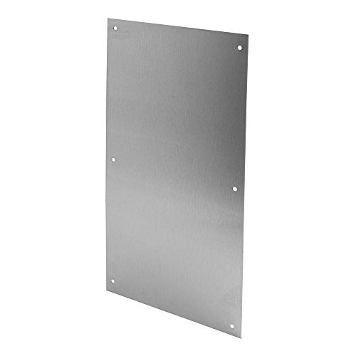 Prime-Line J 4636 Push Plate, 8 x 16 In., 630 Stainless Steel (Single Pack), Gray