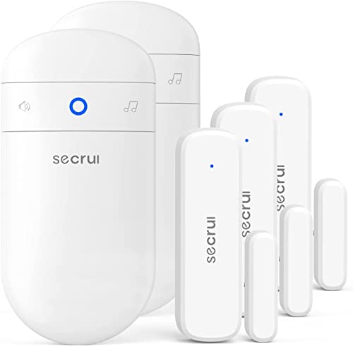 Door Chime, Door Alarms When Opened for Home/Business Office/Bedroom Entering, 3-Sensor + 2-Receiver with 500FT Wireless Range,58 Chimes,5-Volume Level, Entry Alert for Kids/Toddler/Dementia Safety - color: White, size: 2 Receiver+3 Sensor