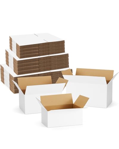 Assorted-Sizes-Shipping-Boxes-45-Pack: 9x6x4 & 10x7x5 & 11x6x6 Small-Shipping-Boxes-Mailers, White-Boxes, Corrugated-Cardboard-Boxes-for-Packing-Small-Business Mailing - color: White, size: 9x6x4 & 10x7x5 & 11x6x6 inches