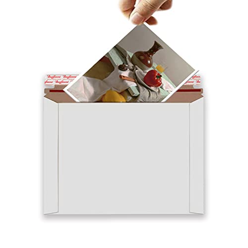 Bonfasvo Rigid Mailers 30 Pack 9.5 x 12.5 inches White Self Seal Stay Flat Bulk Cardboard Kraft No Bend Mailers Peel and Seal for Document Photos Pictures Papers Files CD - color: White, size: 9.5 x 12.5 Inch (30 Pack)