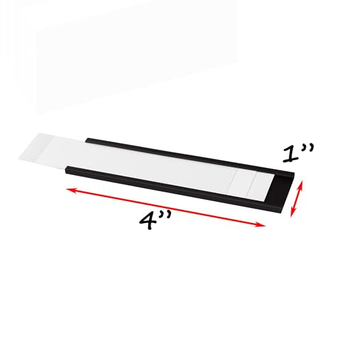Realth C Channel Magentic Label Holders 30 Pack 1'' x 4'' for Metal Racks and Shelves - size: 1'' x 4'', style: 30 Pack