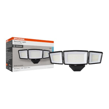 Sylvania 13W Dusk to Dawn Security LED Light, Hardwired, 2000 LMS, Wet Rated, 5000K, Daylight - 1 Pack (66478) - color: Black, style: 13W Dusk to Dawn