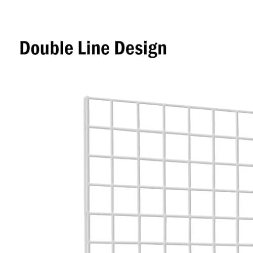 Commercial Grade Gridwall Panels – Heavy Duty Grid Panel for Any Retail Display, 2’ Width x 4’ Height, 3 Gridwall Panels Per Carton (White Finish) - color: White, size: 2'x4' (Pack of 3)