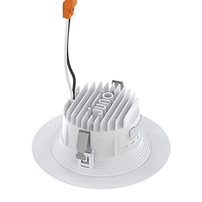 Juno 4" Inch LED Recessed Lighting, RetroBasics Series LED Downlight Trim Kit, Regressed 4" Ceiling Light with 5-in-1 Switchable White Color, 625 Lumens, Baffle Trim, Matte White - color: Switchable White, size: 4-Inch, style: Standard | Non-Adjustable |