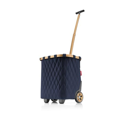 reisenthel carrycruiser Rhombus Midnight Gold - Portable Shopping Trolley with Sturdy Aluminum Frame, Shoulder Strap and Removable mesh Inner Bag -Water-Repellent - color: Rhombus Midnight Gold
