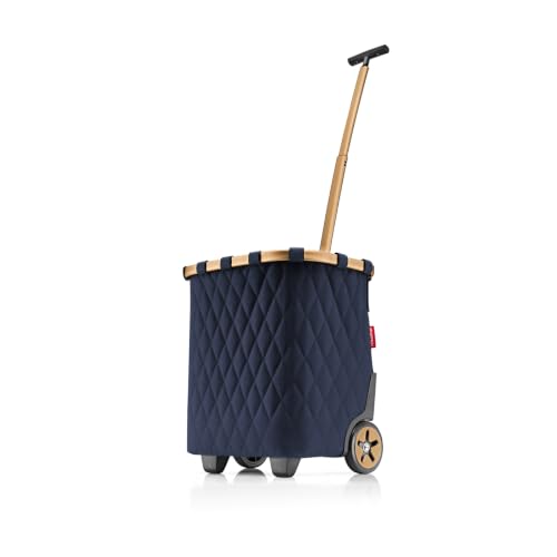reisenthel carrycruiser Rhombus Midnight Gold - Portable Shopping Trolley with Sturdy Aluminum Frame, Shoulder Strap and Removable mesh Inner Bag -Water-Repellent - color: Rhombus Midnight Gold